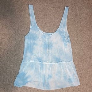 Blue tie-dye American Eagle tank top